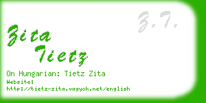 zita tietz business card